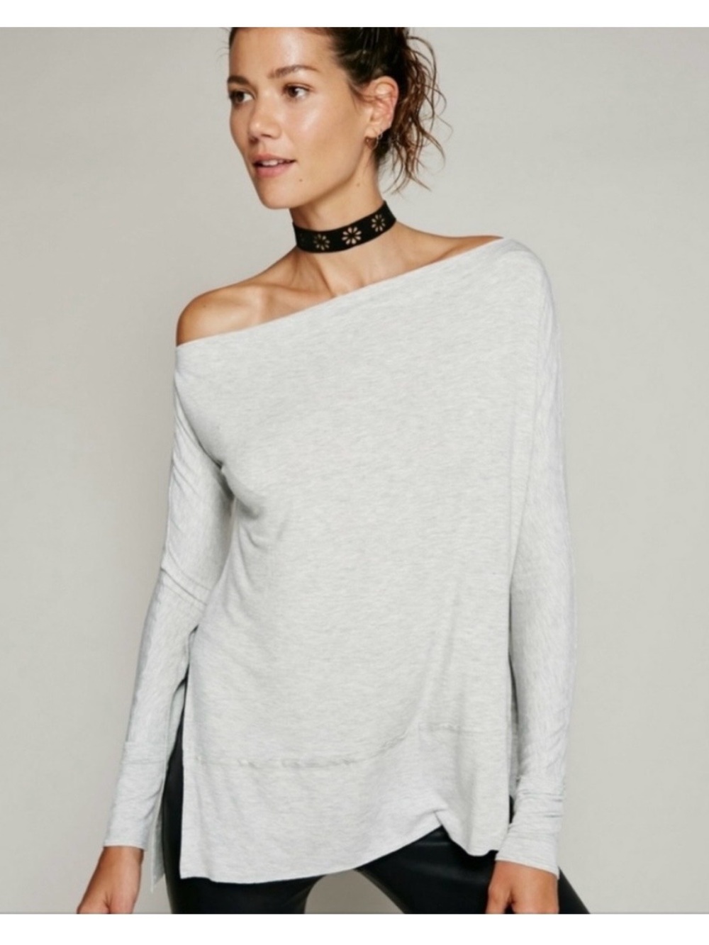 Free People Luna Long Sleeve Top, Oversized Sz S